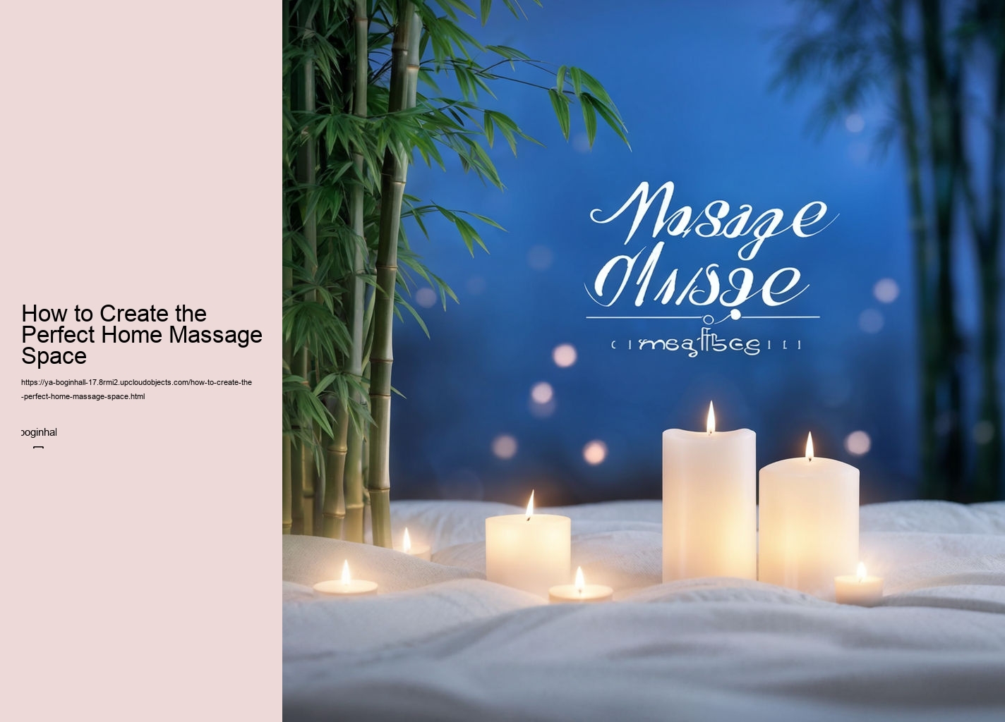 How to Create the Perfect Home Massage Space